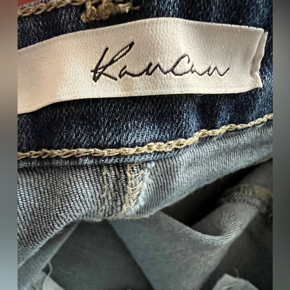 KanCan Distressed Raw Hem Jean Skirt Size 11/29 - Picture 6 of 7